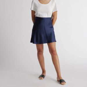 Quince 100% Washable Silk Mini Skirt - Size M